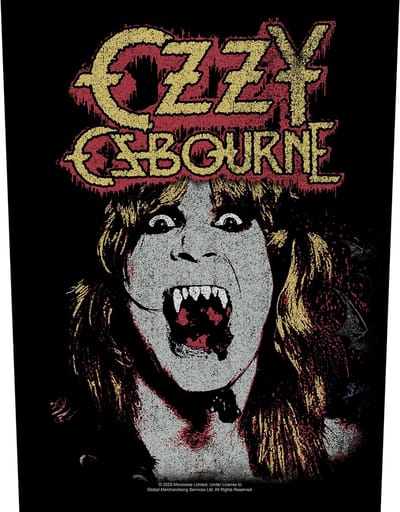 Ozzy Osbourne - Fangs Rugpatch - Zwart
