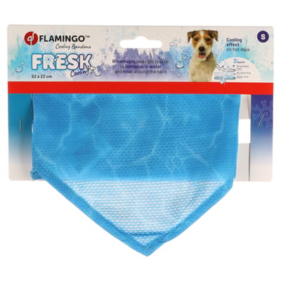 Halsband hond - koelbandana hond - verkoelende hondenbandana - S - Fresk Inou Blauw - ademende koelbandana voor warme dagen - 52 cm