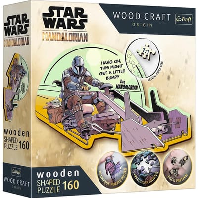 Trefl De Mandaloriaan Hereniging Lucasfilm Star Wars Hout Houten Legpuzzel - 160 stukjes - Vanaf 6 jaar