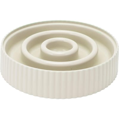 Langzame voederbak voor huisdieren Voorkomt verstikking Antislip Bevordert de spijsvertering Huisdier Puzzel Voerbak voor Kleine beige