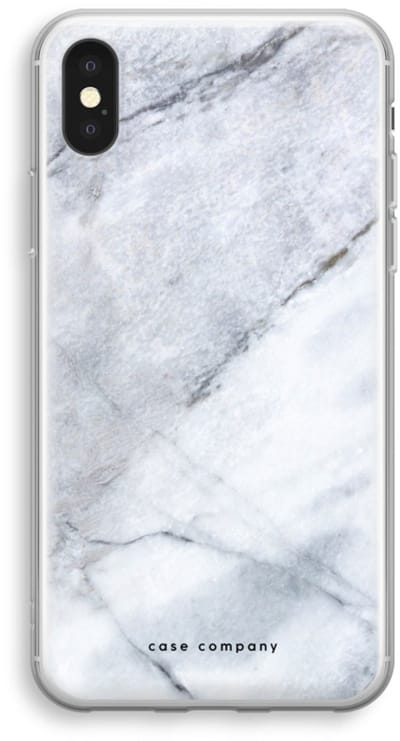 Case Company® - Hoesje geschikt voor iPhone XS hoesje - Witte marmer - Soft Cover Telefoonhoesje - Bescherming aan alle Kanten en Schermrand