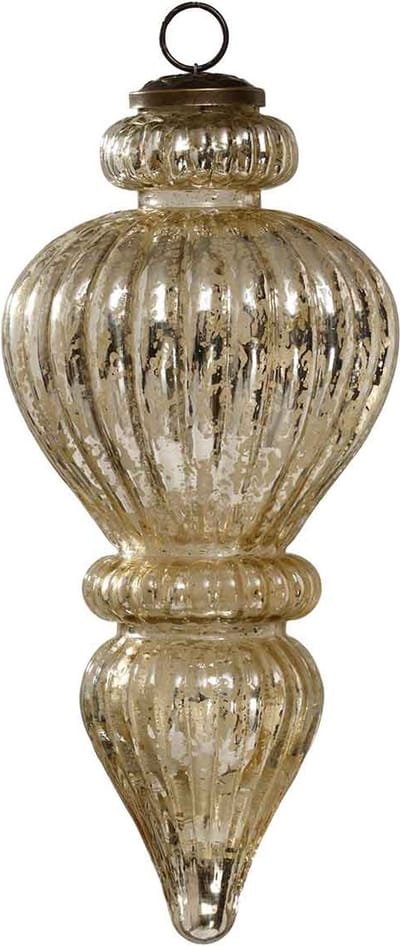 PTMD Santhy Kerstornament -H25 x Ø25 cm - Glas - Goud glanzend