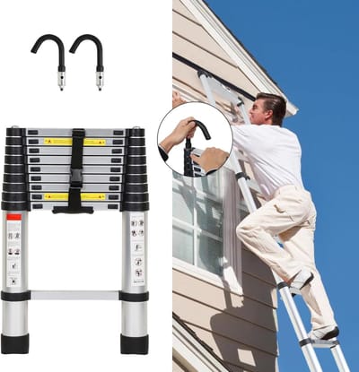 Telescoopladder Aluminium - Vouwladder - 2.6M