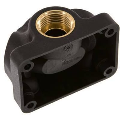 G 3/4'' x G 1/2'' Messing Muurplaat 3-weg Luchtdoorvoer zonder doorlaat 15 Bar - FL3-F-B-034G-012G