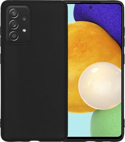 Hoesje - Geschikt voor Samsung Galaxy A52 - Sterk & Shockproof - Hoes Cover - Siliconen Case - Telefoonhoesjes - Zwart