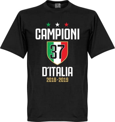 Campioni D'Italia 37 T-Shirt - Zwart - S