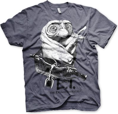 E.T. Biking Distressed T-shirt Navy-Heather