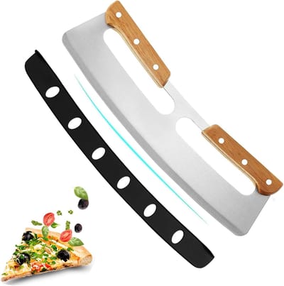 Ynkkvre - Pizzaschneider - Pizza Wals - Scherp Snijmes Voor Pizza En Taart - 1 - Voor Kinderen En Volwassenen Zilver