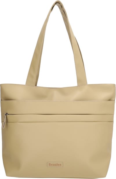 De Beagles Nara Shopper - Schoudertas - Waterafstotend - Ritsvakken - Praktisch - Dames - Tote Bag - Dames Tas - Taupe