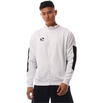 Sondico Heren Track Jacket kleurblok (Wit, Zwart)