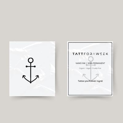 Tijdelijke tattoo sierlijke anker | Neptattoo volwassenen | Tijdelijke tattoo voor volwassenen | Temporary tattoo | Plaktattoos voor volwassenen | Neptattoos | Probeer zorgeloos een tattoo | tattforaweek