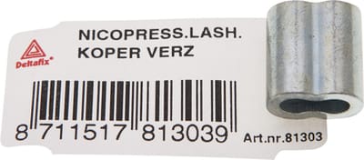 Deltafix nicopress persklem koper verzinkt 1.5 - 2mm 1 st.