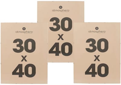 Atmosphera Fotolijstje zonder rand - 3x - voor 30 x 40 cm foto - mdf/kunststof - Het basic fotolijstje