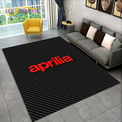 HD Aprilia Racing Motorfiets Logo Tapijt Vloerkleed voor Thuis Woonkamer Slaapkamer Bank Deurmat Decor, kinderkamer Vloerkleed Antislip Vloermat 3D 100*120cm