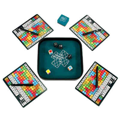 999 Games - Keer op Keer - Deluxe - Dobbelspel - Inclusief luxe dobbelbak, uitwisbare tableaus en meer extra's - Spelen tot 6 personen - Ook voor kleurenblinden