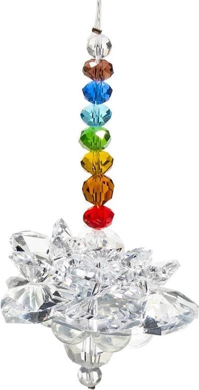 Feng Shui Kristallen Lotus met Chakra Ketting
