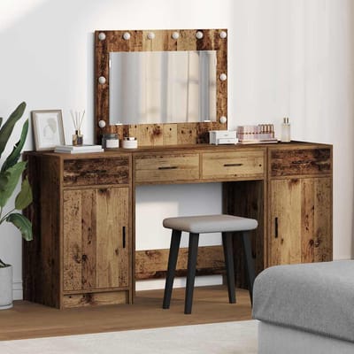 vidaXL - Kaptafel - 3 - st - Bruin - 78,5 - x - 41 - x - 135 - cm - Bewerkt - hout