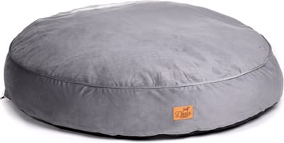 Dogs&Co® Hondenkussen Velvet Grijs 75x75cm - Ligkussen voor dieren - Hondenmand