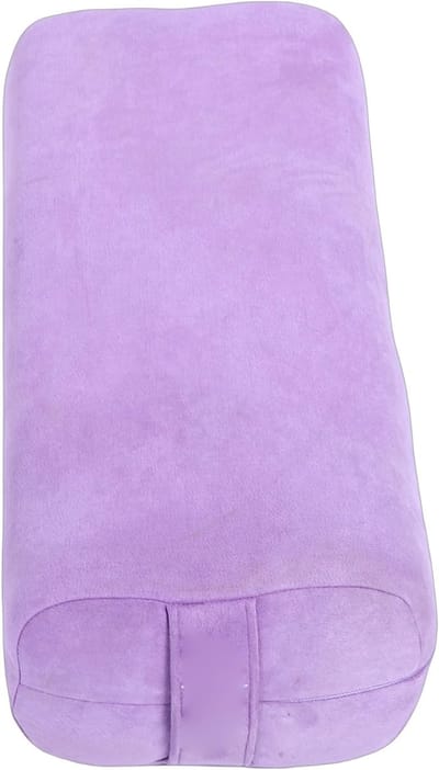 Meditatiekussen Rechthoekig - Vloerkussen Yoga - Comfortabel Zitten - Drielaags Sponskern - 64 x 23 x 16 cm - Paars