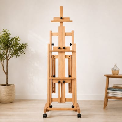 YYchan Professionele Schildersezel - schildersezel voor volwassenen -Verstelbaar Hoogte 170 tot 207 cm - Stevige Ezels voor Atelier en Veldwerk - met wielen