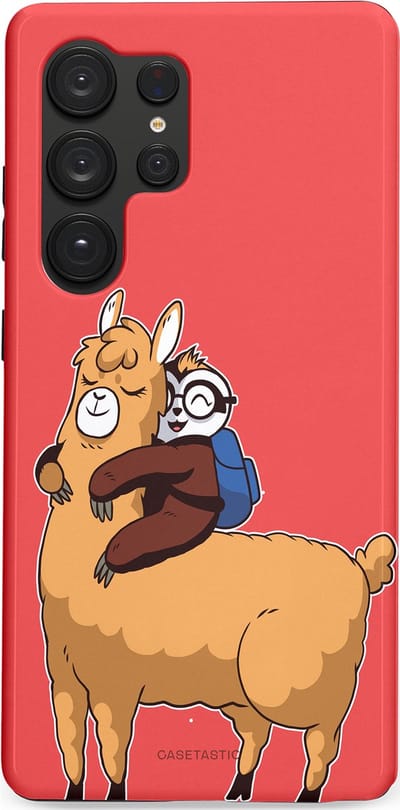 Casetastic hoesje geschikt voor Samsung Galaxy S25 Ultra - Dubbellaagse bescherming - Lui en lekker - Fashion Case - Koraal Goud