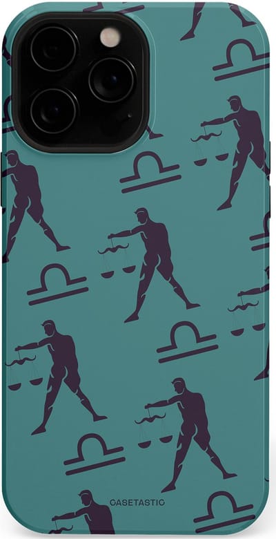 Casetastic Hoesje Geschikt voor Apple iPhone 13 Pro Magsafe - Stijlvolle Beschermende Duo-layer Case - Zodiak weegschaal