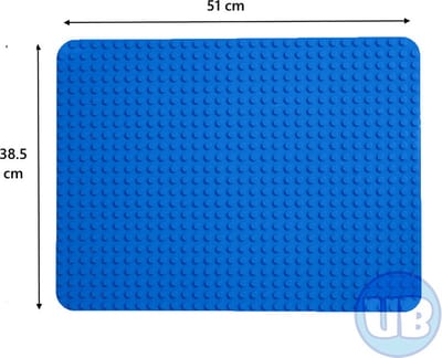 Uniblocks | Grote XL bouwplaat blauw – 51 x 38,5 cm | 51 x 38,5 cm | | bouwplaten geschikt voor Duplo | grondplaten 32x24 noppen | | stad | Combineer met DUPLO bouwstenen | bouwblokken