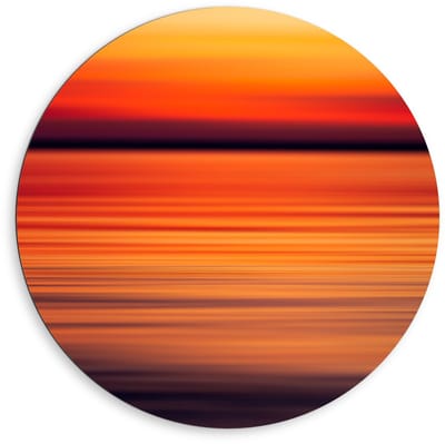 Dibond Wandcirkel - Zonsondergang - 80x80cm Foto op Aluminium Wandcirkel (met ophangsysteem)