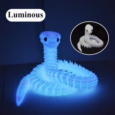 Jouets Lumineux Imprimés en 3D Animal Brillant dans le Noir Dragon Serpent Chats Articulé Rotatif Tyrannosaure Rex Décoration de Maison Cadeau pour Enfants
