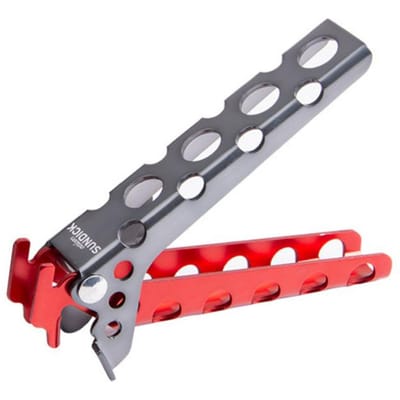 Camping Anti-heet Pan Pot Kom Grijper Anti-verbrandingshandvat Houder Clip Klem Voor Buiten Koken Picknick Wandelen Barbecue Kookgerei rood