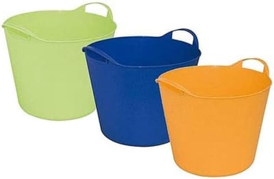 Multifunctionele emmer - Afvalemmer tuinafval - Tuinieren en klussen - Flexibel en wasbaar - 15 liter 32 cm - Groen