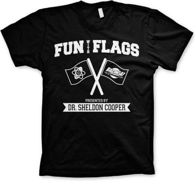 The Big Bang Theory Heren Tshirt -M- Fun With Flags Zwart
