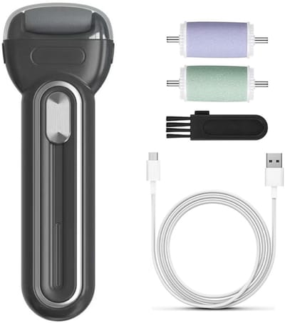 Dailygoody - Elektrische Eeltverwijderaar - Eeltvrij Voetverzorgingsapparaat - Oplaadbaar Pedicure-instrument - Zwart - Gladde Voeten - Voor Thuisgebr