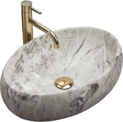 Rea Linda Stone Opzetwastafel Steen Imitatie 48,5x34 cm