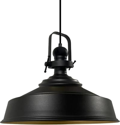 Bamyum Black-Asletl Hanglamp Industrieel Zwart Metaal Ø40 cm, Vintage Hanglamp, E27 Pendellamp