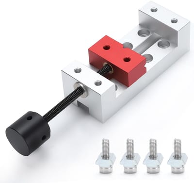 Dailygoods- Platte Klem - Robuuste Aluminium Constructie - Klembereik tot 50 mm - Lichtgewicht - Gepolijst - Geoxideerd - Bankschroef