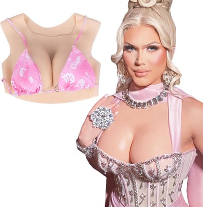 Silicone borstprothese met borstwarzen voor crossdressers, drag queens en mastectomie - realistische borstprothese voor dagelijks gebruik, cosplay en feesten