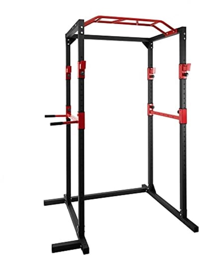 Krachtstation Power Rack van Staal met J-haken en Optrekstang