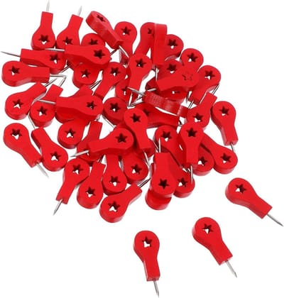 Houten Pijlvormige Punaises - Kaartprikkers Prikbord Spelden - Kaarten Markeren - Scherpe Staalpunten - 3 cm - Rood
