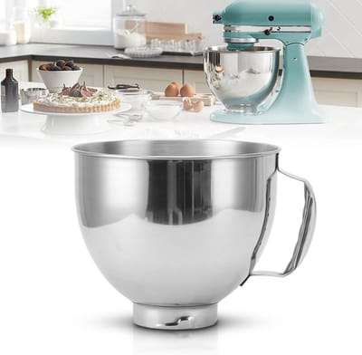 Roestvrijstalen Mengkom - Vervangende Keukenmengkom voor Kitchenaid Classic en Artisan Series Staafmixers Van 4,5-5 Liter