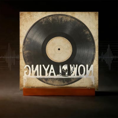 Verlichte vinylplatenstandaard voor opslag en display, houten acryl houder voor grammofoonplaten en albums, stijlvol en functioneel