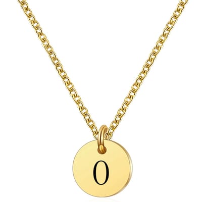 Marama - ketting letter O - RVS-Gold Plated - dames - cadeau - goud - ronde hanger - collier - luxe geschenkverpakking
