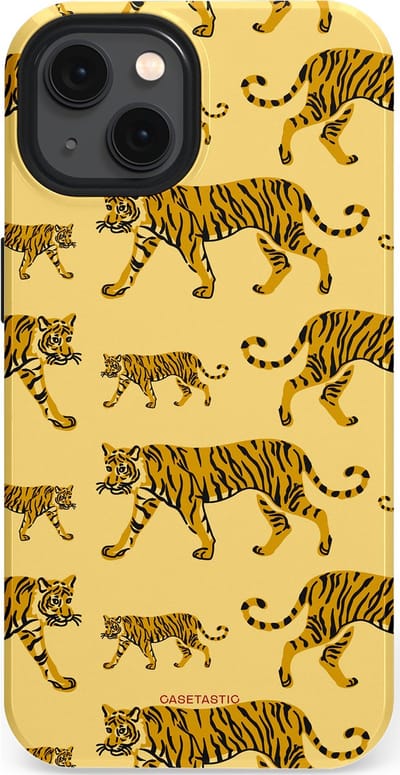 Casetastic Hoesje Geschikt voor Apple iPhone 13 Magsafe - Stijlvolle Beschermende Duo-layer Case - Streep van de natuur