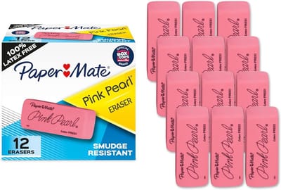 Grote Roze Gummen Set 12 Stuks - Vlekkeloos Wissen