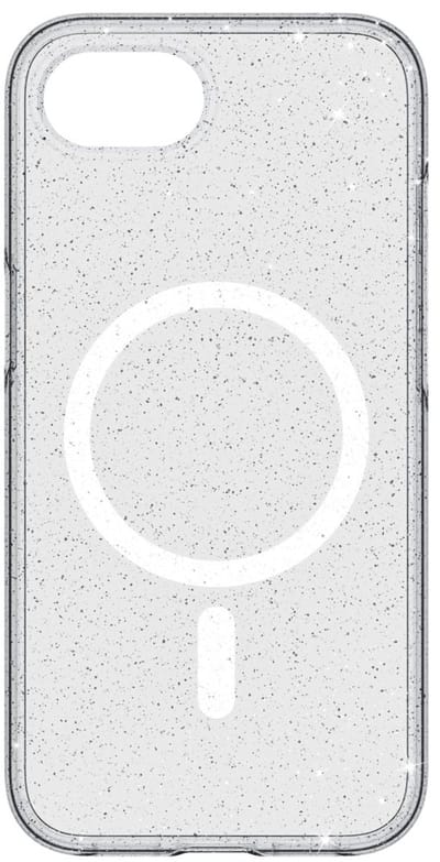 White diamonds hoesje geschikt voor Iphone 16e - Glitter cover - met Magsafe - Transparant