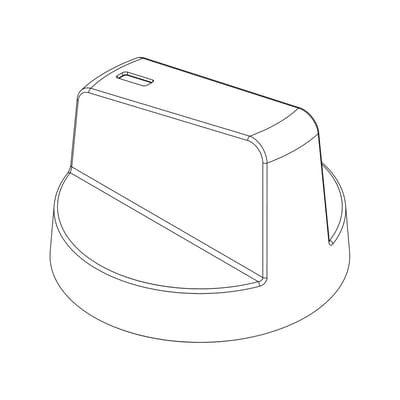 AEG knop, programmator, wit 140198810040