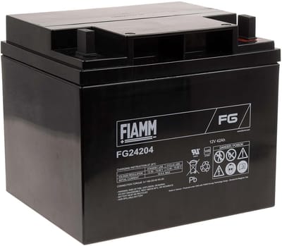 Loodaccu - Oplaadbare Batterij - Noodstroom Installaties - Onderhoudsvrije AGM Technologie - 12 Volt 42 Ah - Zwart