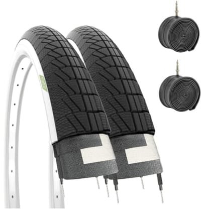 Banden 20 x 1,75 (47-406) + Binnenband voor Graziella - Fietsonderdelen in Zwart-Wit