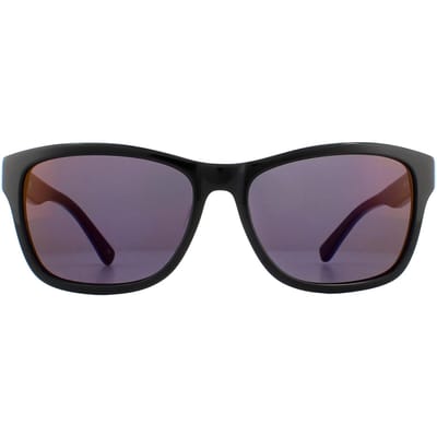 Lacoste rechthoek unisex zwart blauw paarse zonnebril