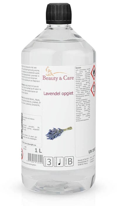 Beauty&Care® Sauna Opgietmiddel - Lavendel - Opgietconcentraat voor Emmer & Saunakachel - tot 100x Opgieten - Geuren met Etherische Olie - Verzorging & Assessoires - 1L